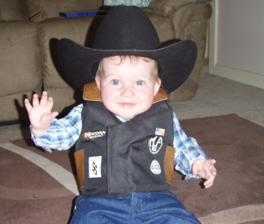 Our Son Jack in his bullriding attire